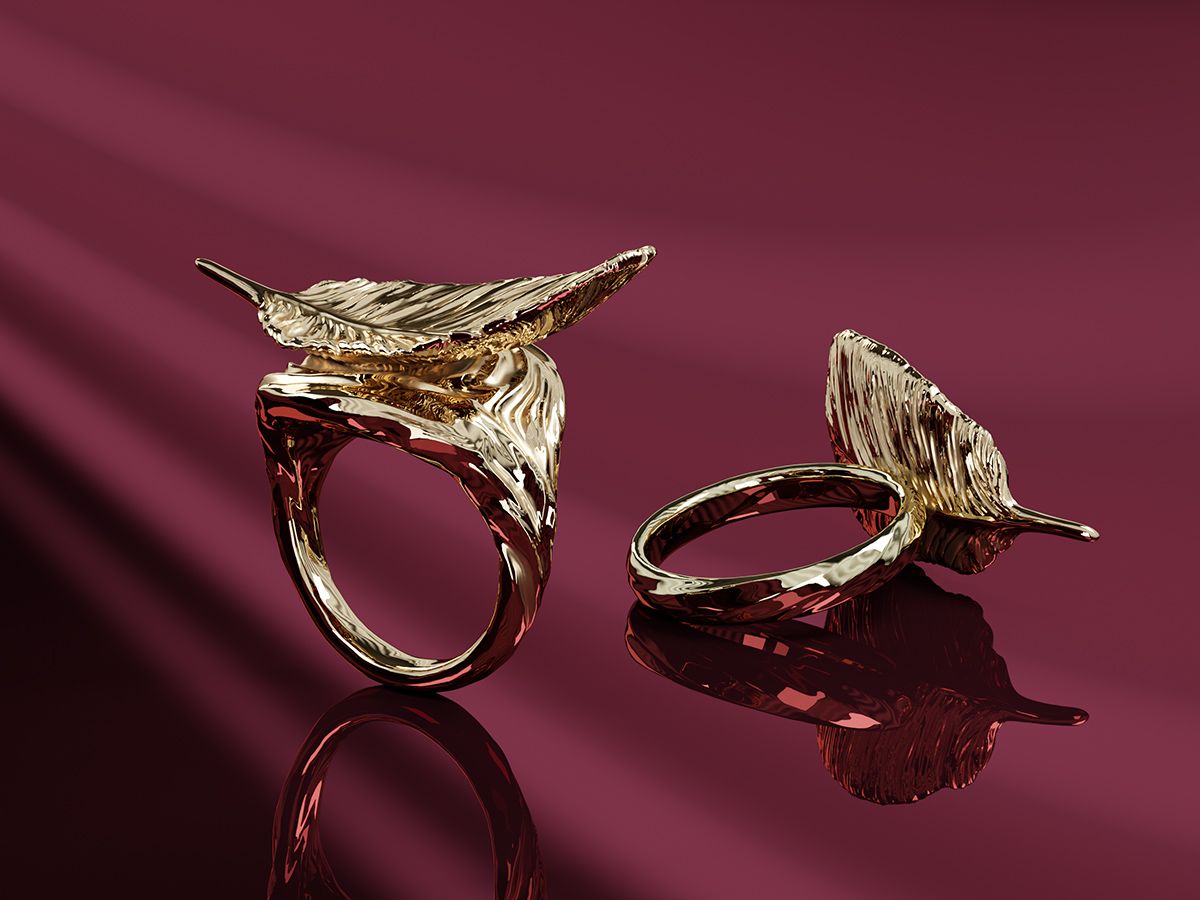 Sculptural Gold Rings